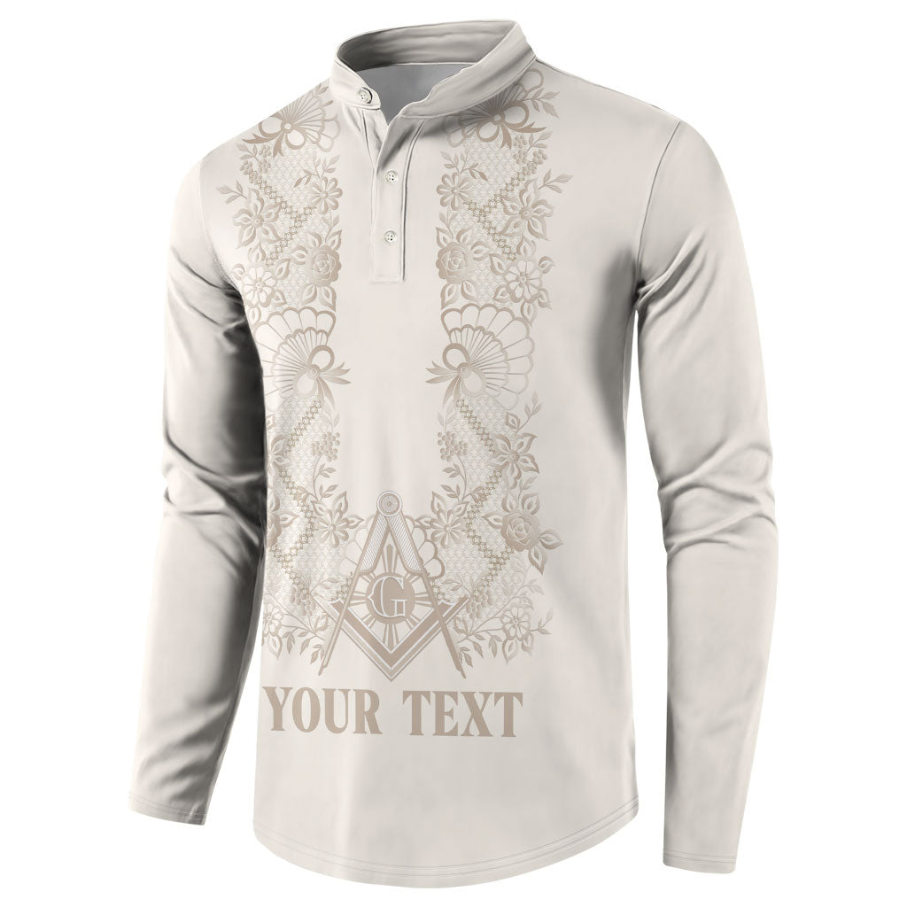 Personalised Filipino Freemasonry Button Sweatshirt Masonic Barong Tagalog Inspired Black