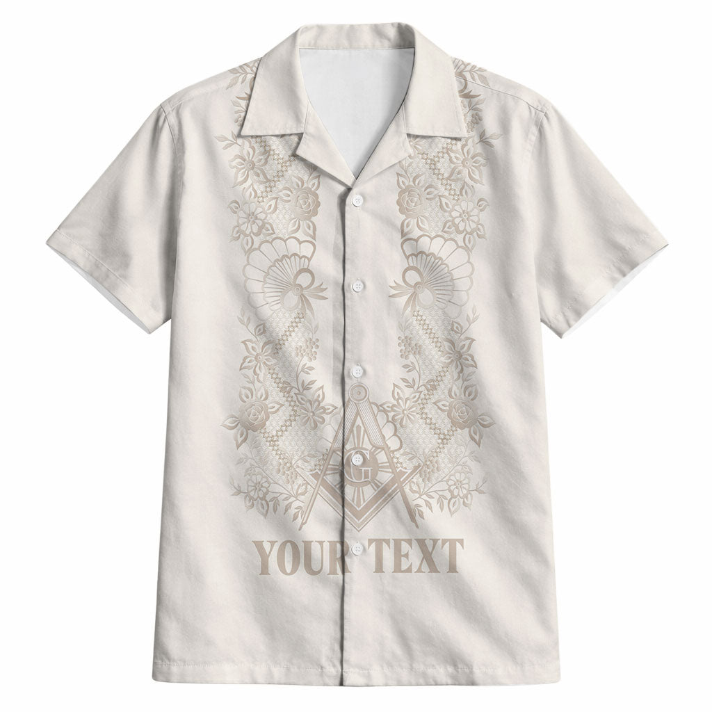 Personalised Filipino Freemasonry Hawaiian Shirt Masonic Barong Tagalog Inspired Black