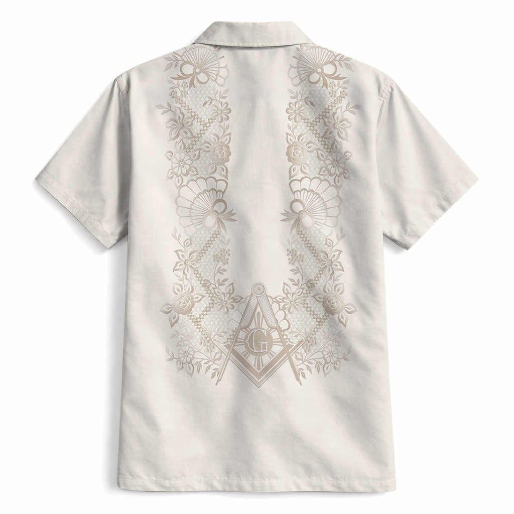 Personalised Filipino Freemasonry Hawaiian Shirt Masonic Barong Tagalog Inspired Black