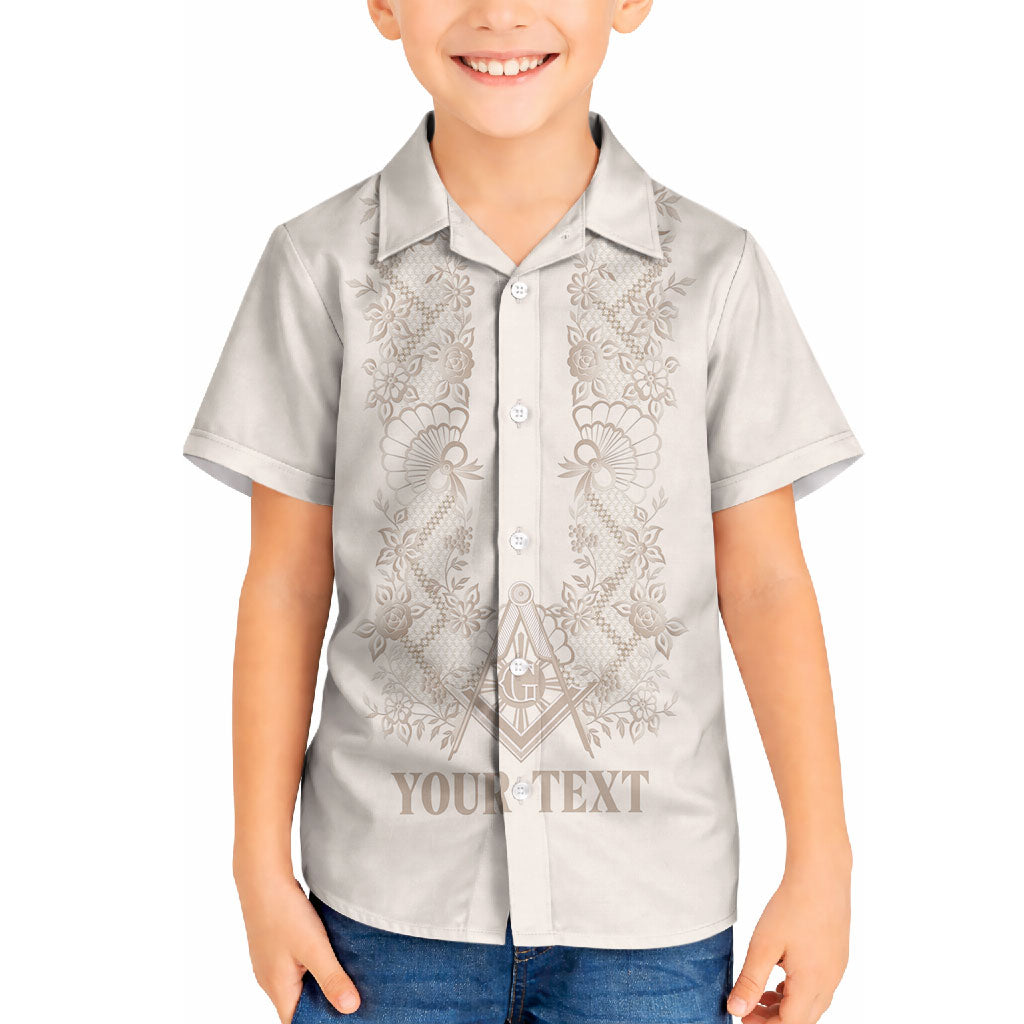 Personalised Filipino Freemasonry Hawaiian Shirt Masonic Barong Tagalog Inspired Black