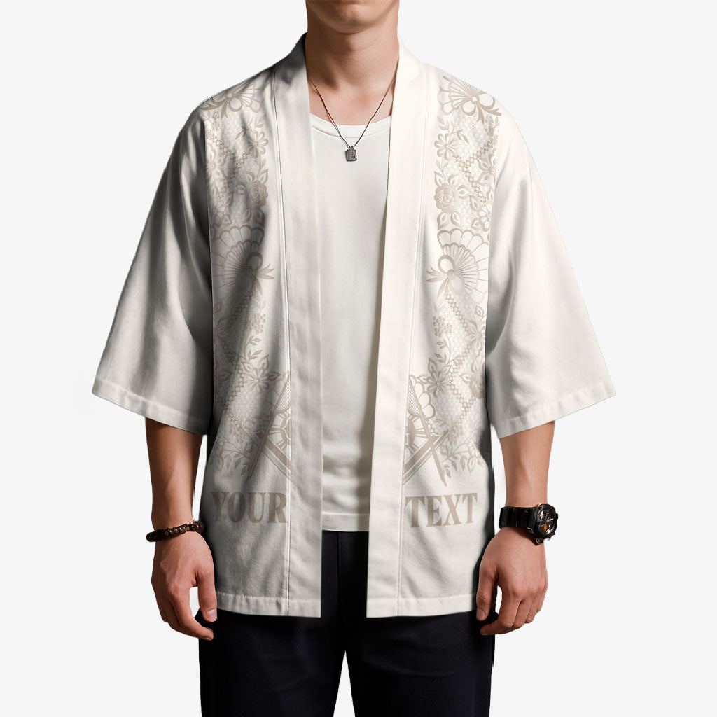 Personalised Filipino Freemasonry Kimono Masonic Barong Tagalog Inspired Black