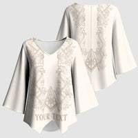 Personalised Filipino Freemasonry Kimono Sleeve Blouse Masonic Barong Tagalog Inspired Black