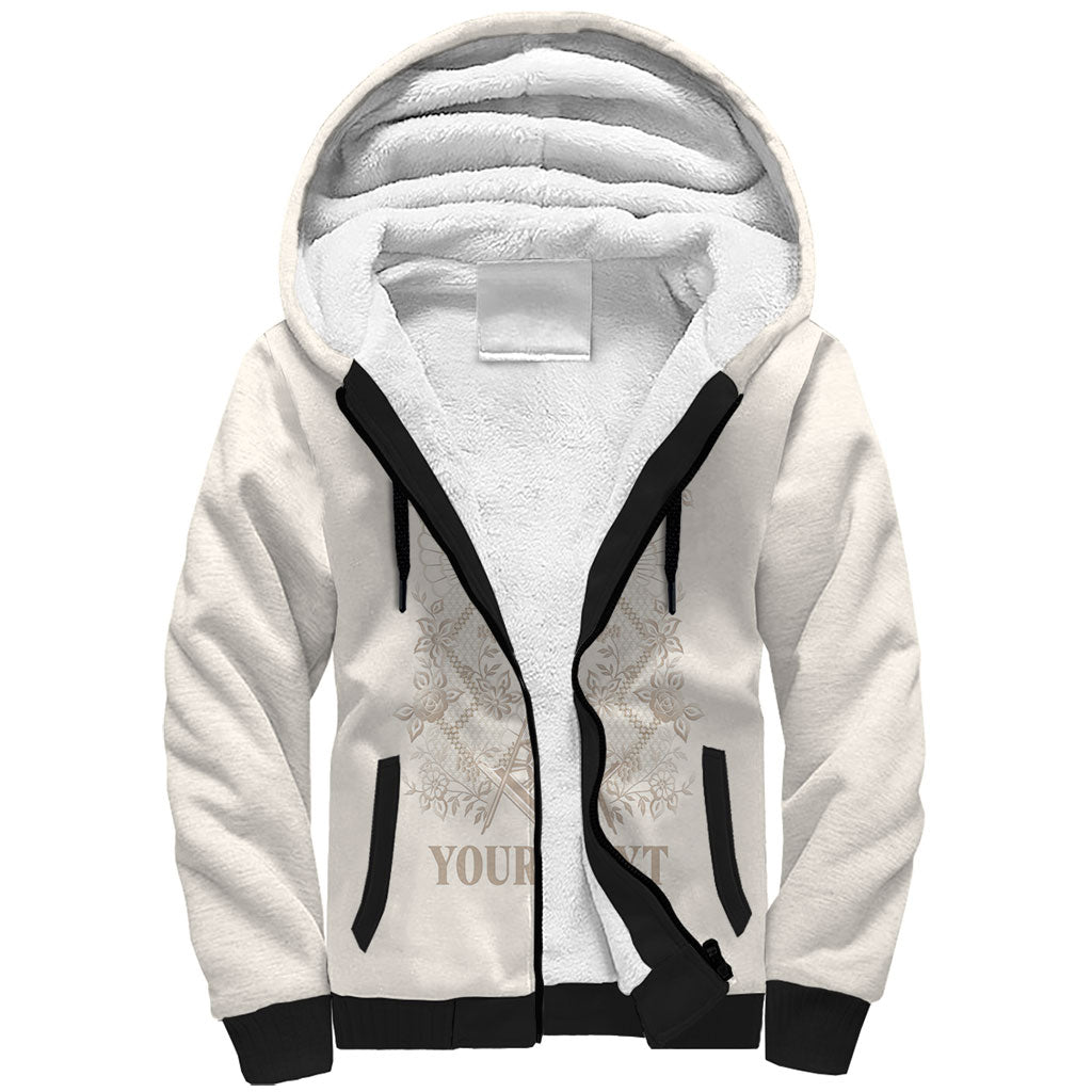 Personalised Filipino Freemasonry Sherpa Hoodie Masonic Barong Tagalog Inspired Black