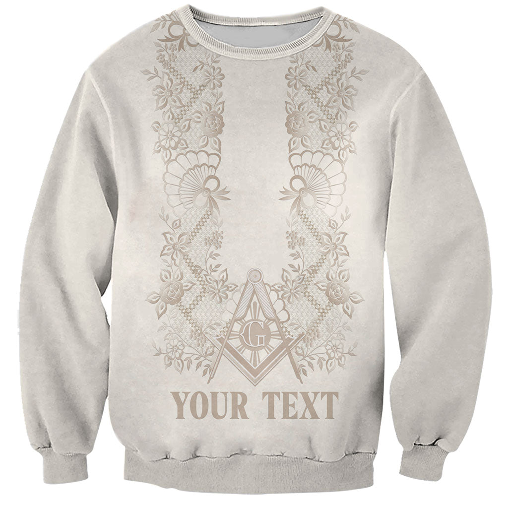 Personalised Filipino Freemasonry Sweatshirt Masonic Barong Tagalog Inspired Black