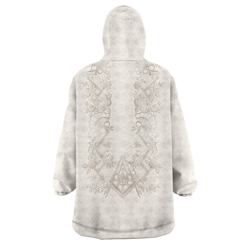 Personalised Filipino Freemasonry Wearable Blanket Hoodie Masonic Barong Tagalog Inspired Black