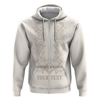 Personalised Filipino Freemasonry Zip Hoodie Masonic Barong Tagalog Inspired Black