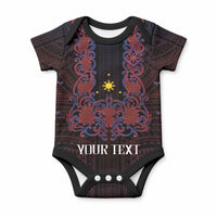 Personalised Philippines Barong Tagalog Freemasonry Baby Onesie Filipino Masonic Polynesian Pattern
