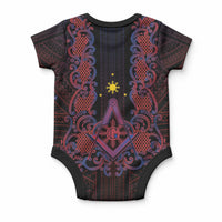 Personalised Philippines Barong Tagalog Freemasonry Baby Onesie Filipino Masonic Polynesian Pattern