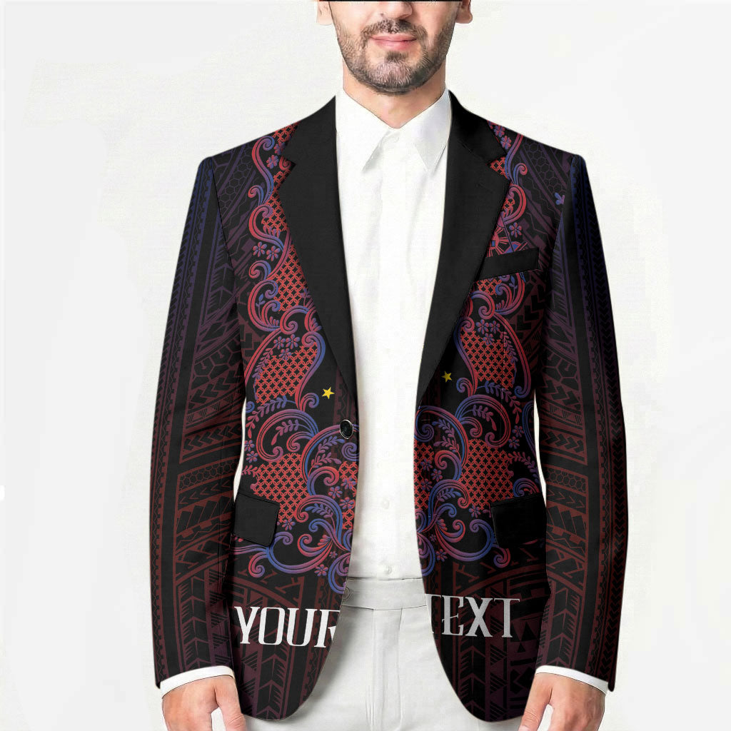 Personalised Philippines Barong Tagalog Freemasonry Blazer Filipino Masonic Polynesian Pattern
