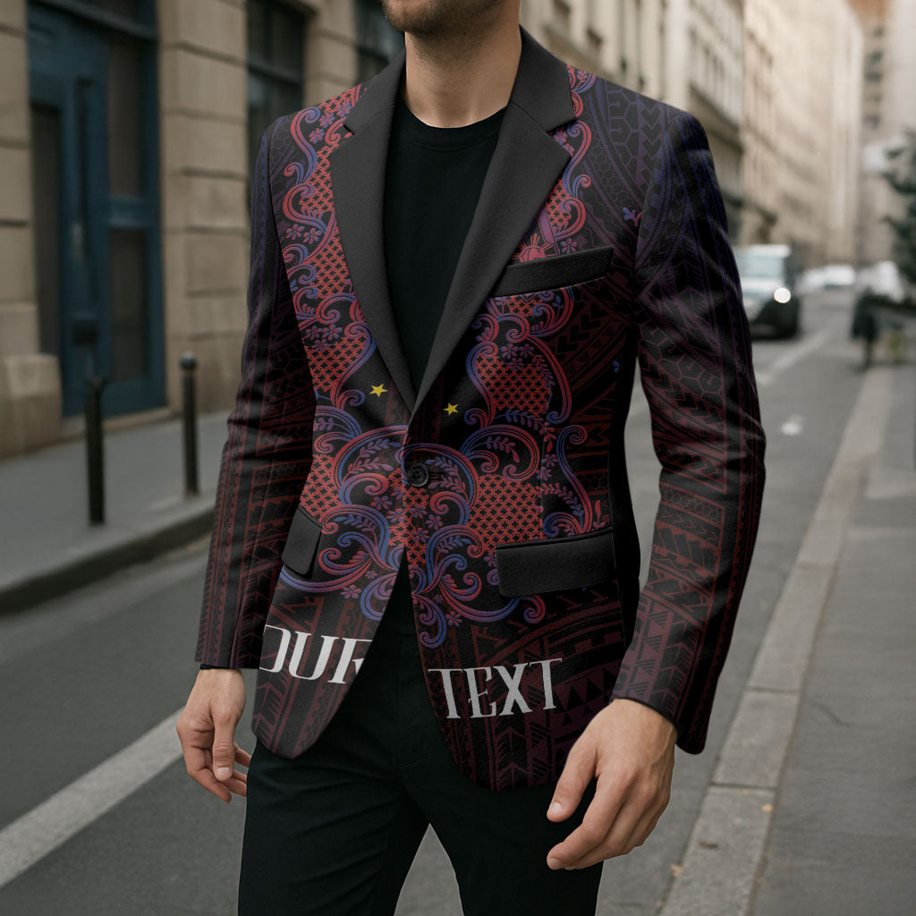 Personalised Philippines Barong Tagalog Freemasonry Blazer Filipino Masonic Polynesian Pattern