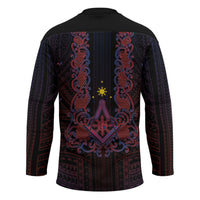 Personalised Philippines Barong Tagalog Freemasonry Hockey Jersey Filipino Masonic Polynesian Pattern