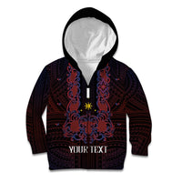 Personalised Philippines Barong Tagalog Freemasonry Kid Hoodie Filipino Masonic Polynesian Pattern