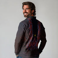 Personalised Philippines Barong Tagalog Freemasonry Long Sleeve Polo Shirt Filipino Masonic Polynesian Pattern