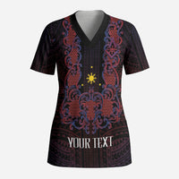 Personalised Philippines Barong Tagalog Freemasonry Scrub Top Filipino Masonic Polynesian Pattern