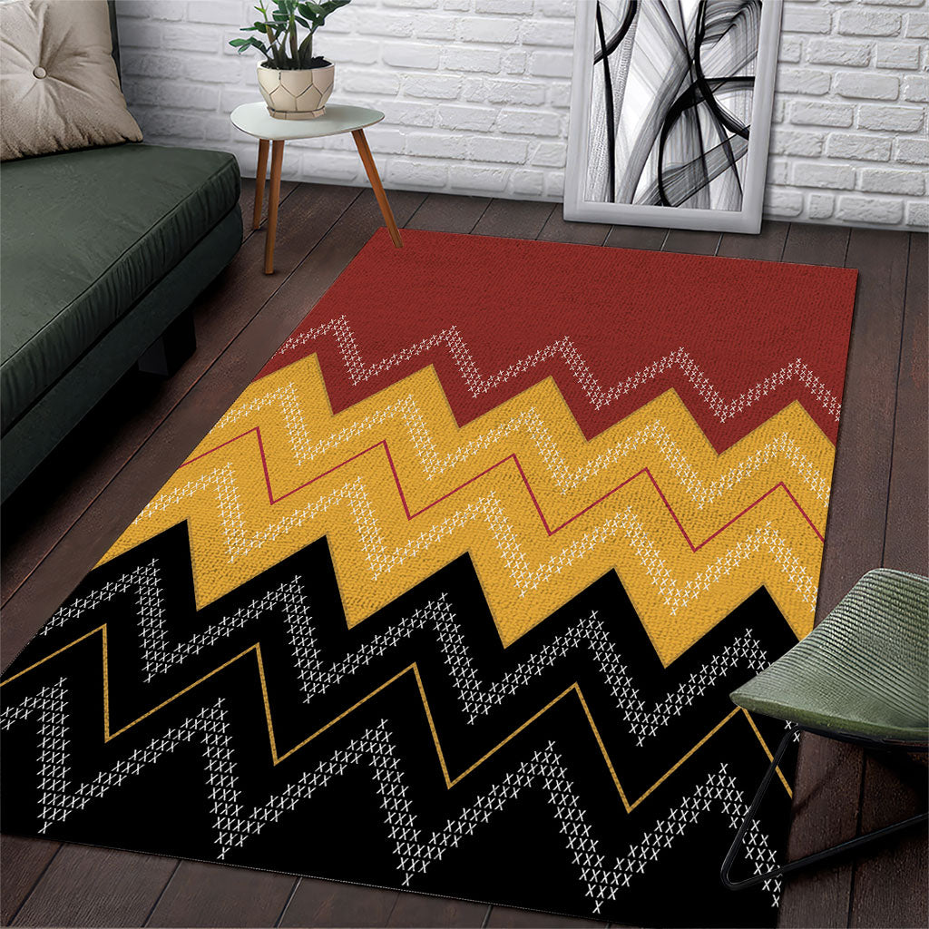 Kaokao Maori Tukutuku Inspired New Zealand Area Rug