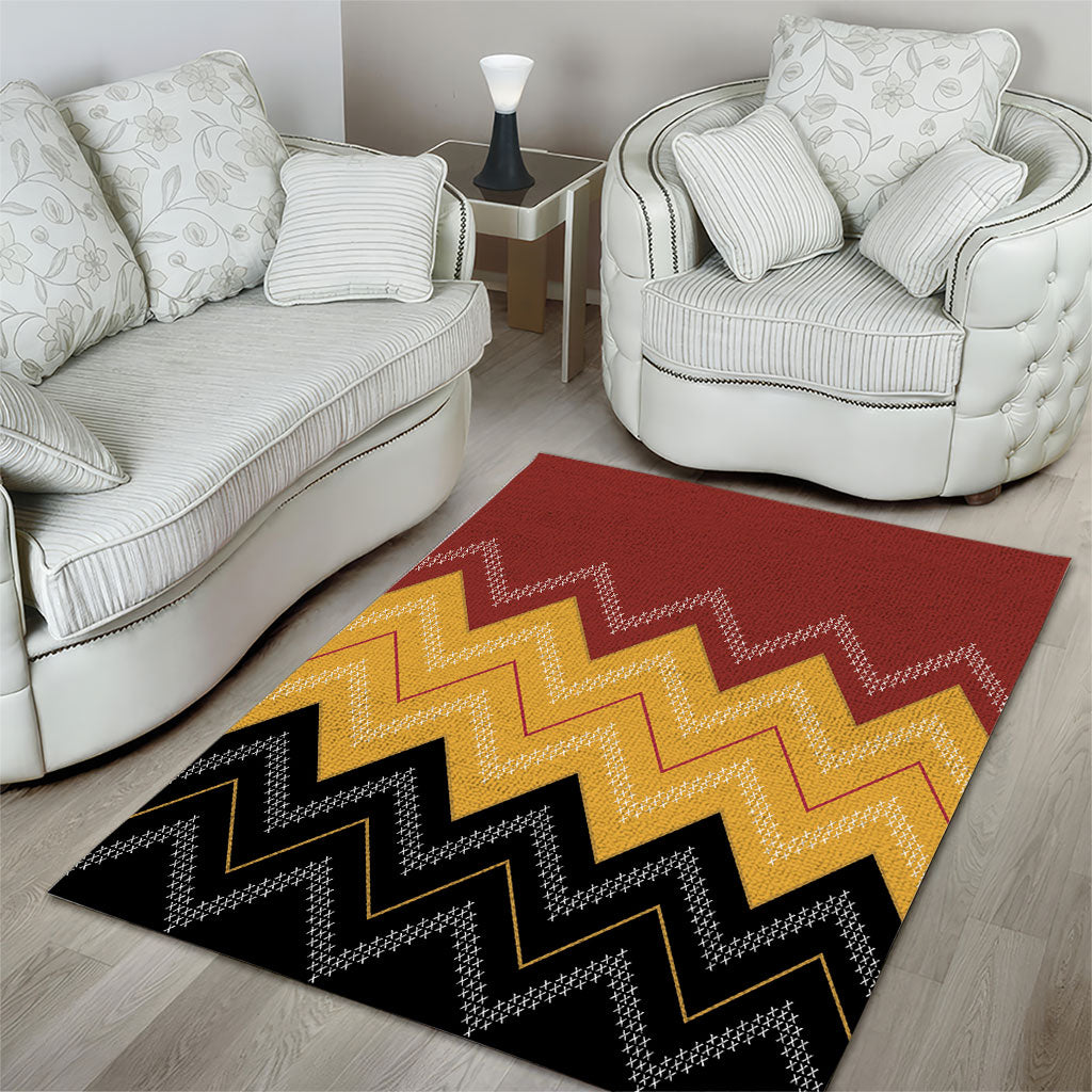 Kaokao Maori Tukutuku Inspired New Zealand Area Rug