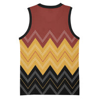 Kaokao Maori Tukutuku Inspired New Zealand Basketball Jersey