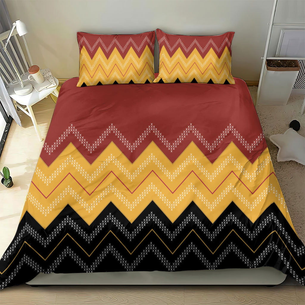 Kaokao Maori Tukutuku Inspired New Zealand Bedding Set