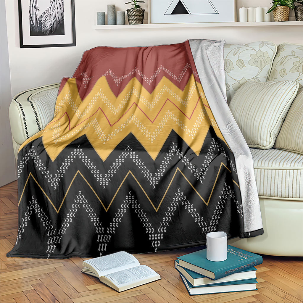 Kaokao Maori Tukutuku Inspired New Zealand Blanket