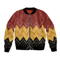 Kaokao Maori Tukutuku Inspired New Zealand Bomber Jacket