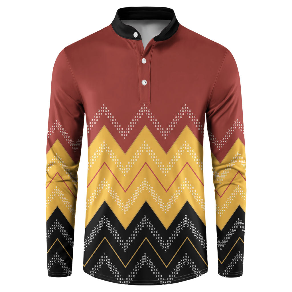 Kaokao Maori Tukutuku Inspired New Zealand Button Sweatshirt