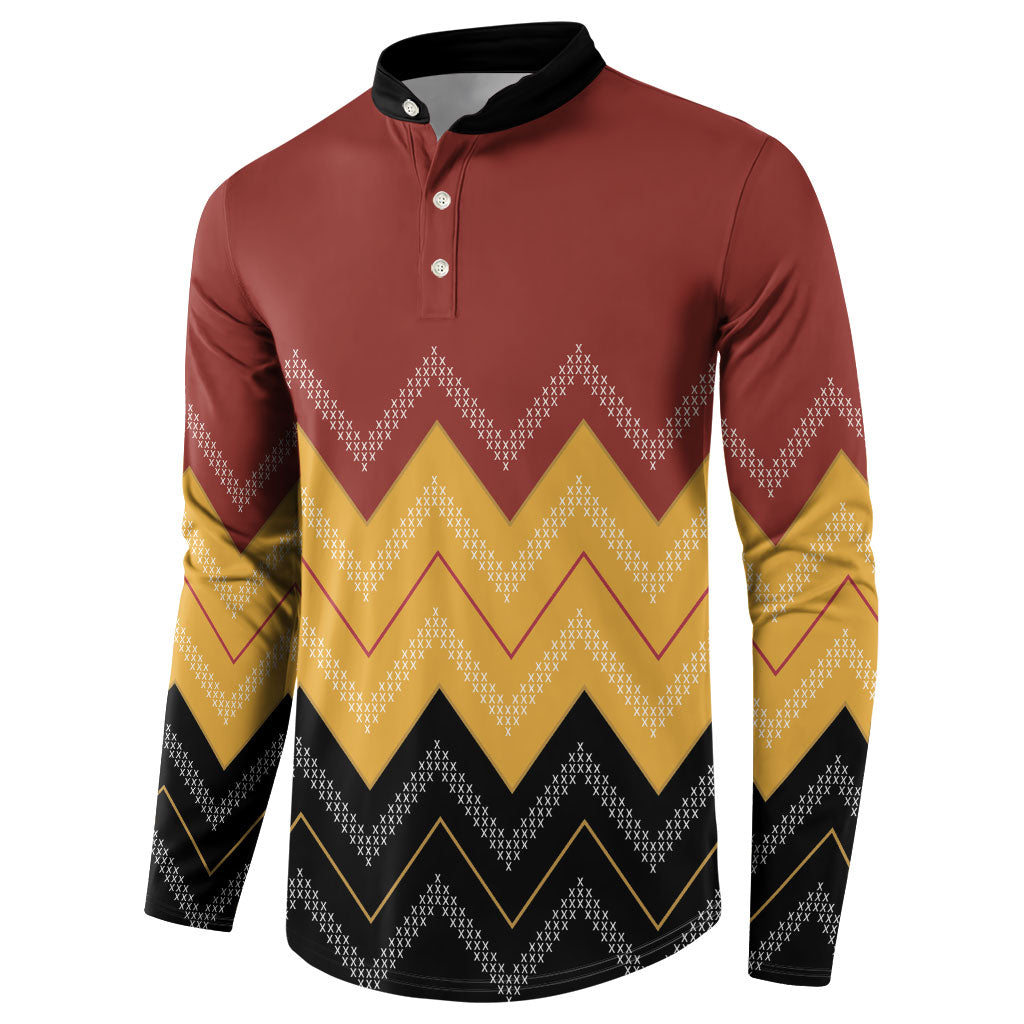 Kaokao Maori Tukutuku Inspired New Zealand Button Sweatshirt