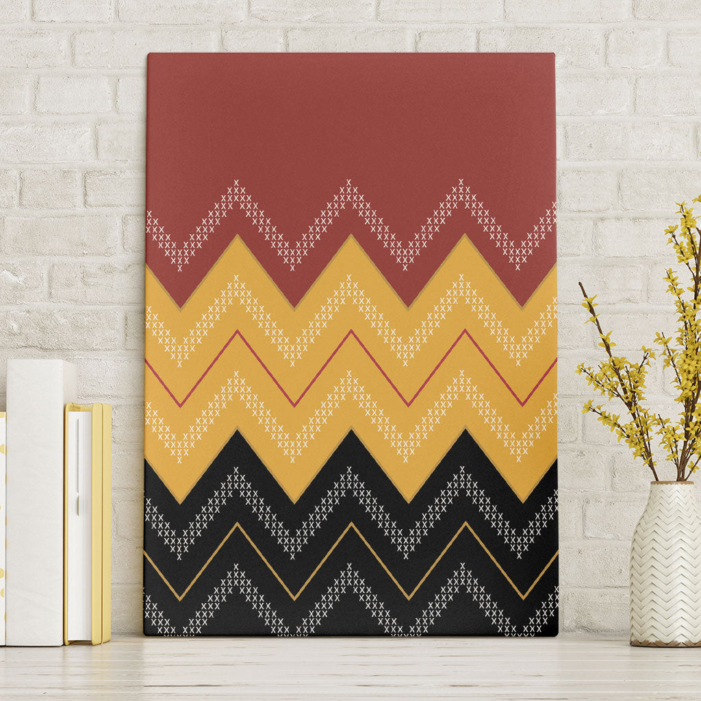 Kaokao Maori Tukutuku Inspired New Zealand Canvas Wall Art