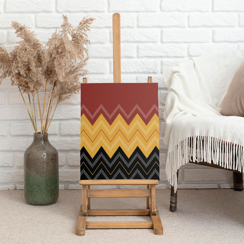 Kaokao Maori Tukutuku Inspired New Zealand Canvas Wall Art