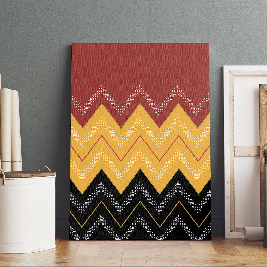 Kaokao Maori Tukutuku Inspired New Zealand Canvas Wall Art