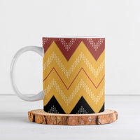 Kaokao Maori Tukutuku Inspired New Zealand Ceramic Mug