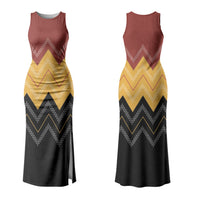 Kaokao Maori Tukutuku Inspired New Zealand Couples Matching Tank Maxi Dress and Hawaiian Shirt