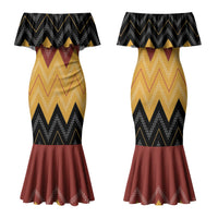 Kaokao Maori Tukutuku Inspired New Zealand Family Matching Mermaid Dress and Hawaiian Shirt