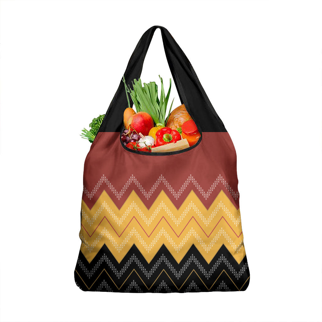 Kaokao Maori Tukutuku Inspired New Zealand Grocery Bag