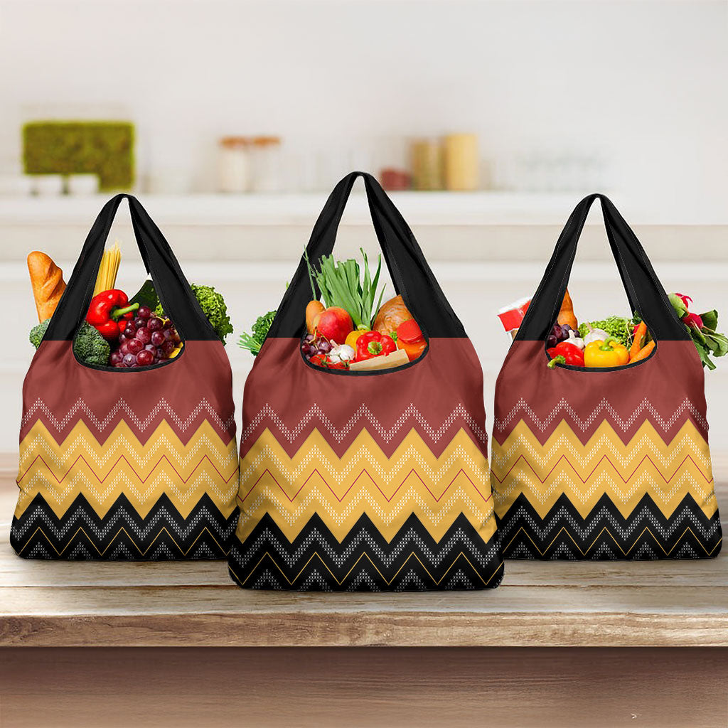 Kaokao Maori Tukutuku Inspired New Zealand Grocery Bag