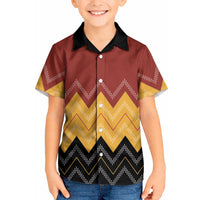 Kaokao Maori Tukutuku Inspired New Zealand Kid Hawaiian Shirt