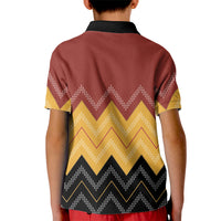 Kaokao Maori Tukutuku Inspired New Zealand Kid Polo Shirt