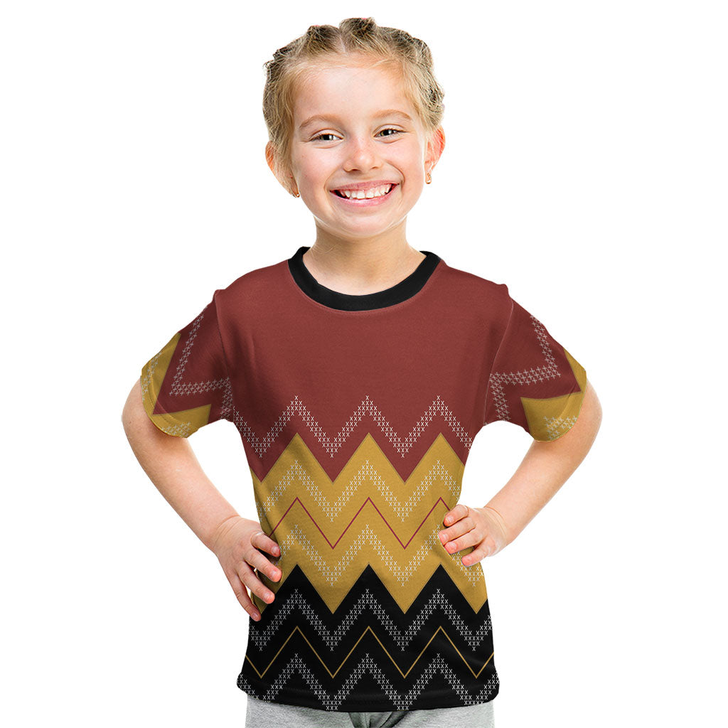Kaokao Maori Tukutuku Inspired New Zealand Kid T Shirt