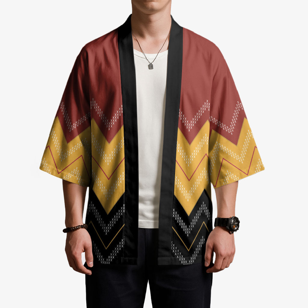 Kaokao Maori Tukutuku Inspired New Zealand Kimono
