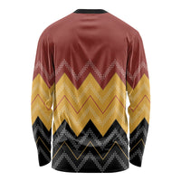 Kaokao Maori Tukutuku Inspired New Zealand Long Sleeve Shirt