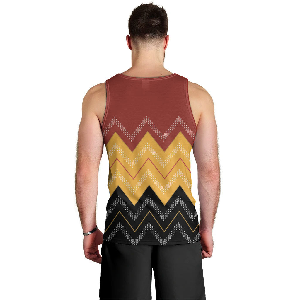 Kaokao Maori Tukutuku Inspired New Zealand Men Tank Top