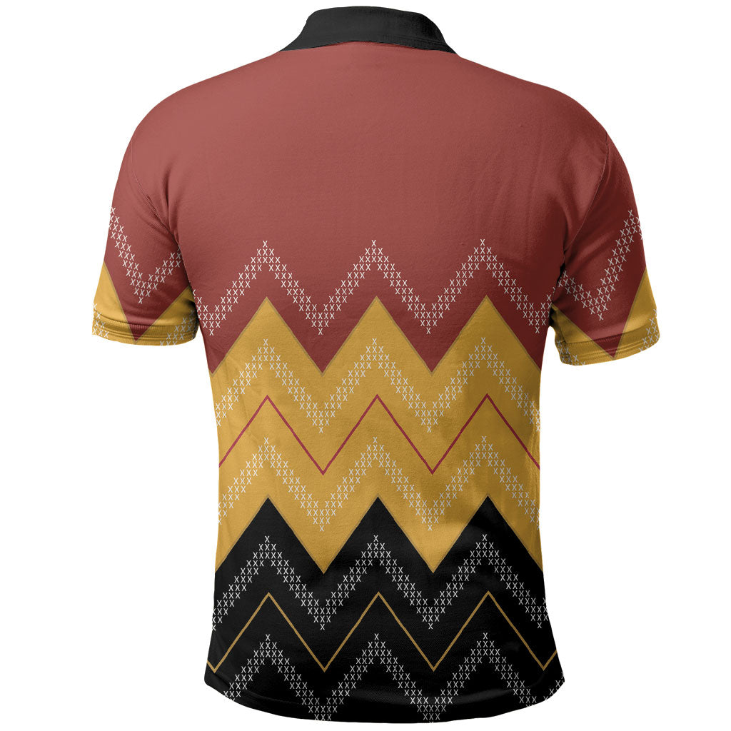 Kaokao Maori Tukutuku Inspired New Zealand Polo Shirt