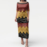 Kaokao Maori Tukutuku Inspired New Zealand Puletasi