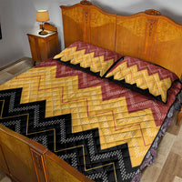 Kaokao Maori Tukutuku Inspired New Zealand Quilt Bed Set