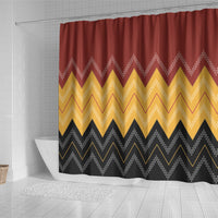 Kaokao Maori Tukutuku Inspired New Zealand Shower Curtain