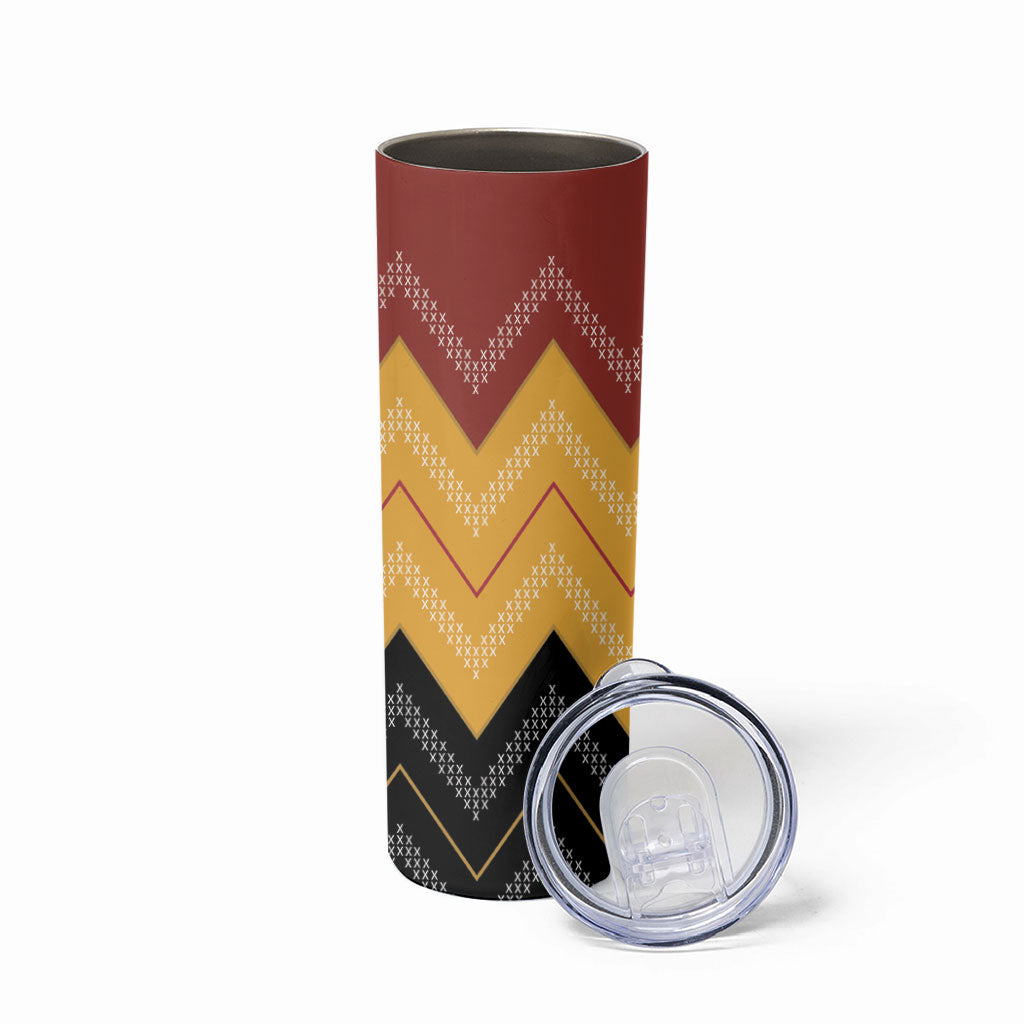 Kaokao Maori Tukutuku Inspired New Zealand Skinny Tumbler