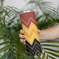 Kaokao Maori Tukutuku Inspired New Zealand Skinny Tumbler