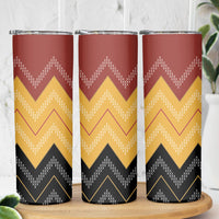 Kaokao Maori Tukutuku Inspired New Zealand Skinny Tumbler