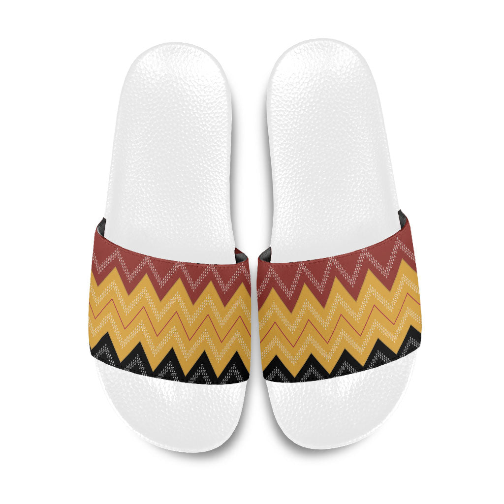 Kaokao Maori Tukutuku Inspired New Zealand Slide Sandals
