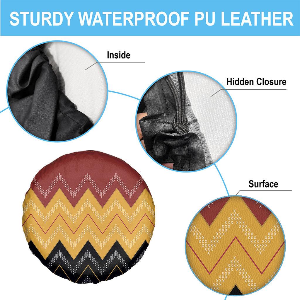 Kaokao Maori Tukutuku Inspired New Zealand Spare Tire Cover