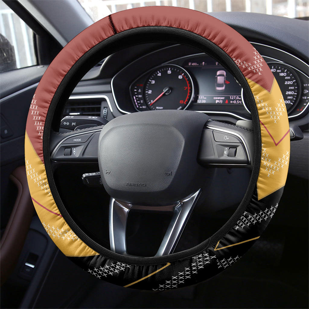 Kaokao Maori Tukutuku Inspired New Zealand Steering Wheel Cover